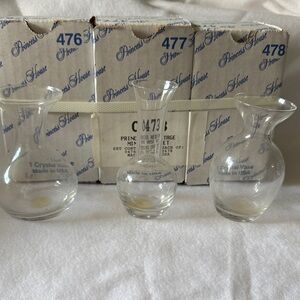 Princess House Crystal - Heritage Mini Vase Trio